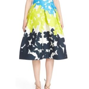 Milly floral pattern midi skirt